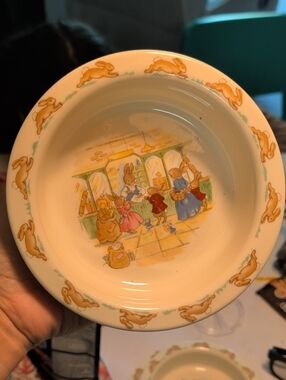 Vintage Royal Doultan Bunnykins Bunny Nursery Ceramic Bowl -